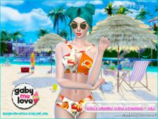 Sims 4 Female Clothes Mod: GML's Summer fruits swimsuits ~ SET (Image #5)