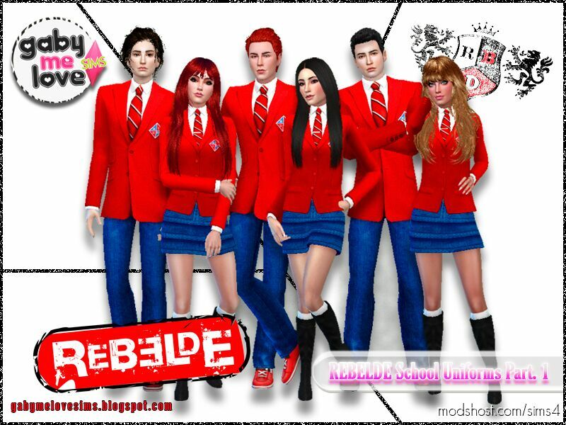 REBELDE School Uniforms Part. 1 for The Sims 4