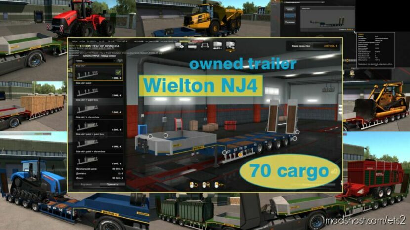 Ownable Overweight Trailer Wielton NJ4 V1.7.10 for Euro Truck Simulator 2