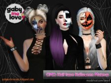 Makeup: GML’s Half face Halloween Face Paint for The Sims 4