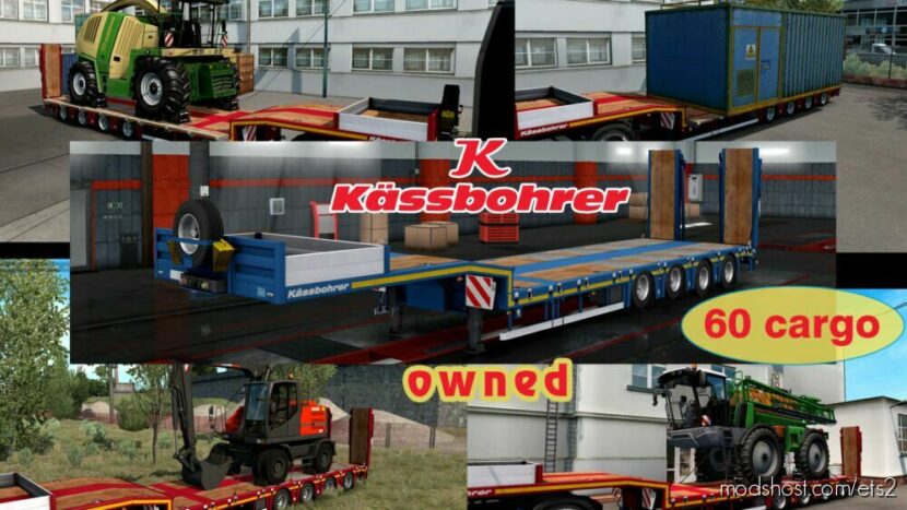 Ownable Overweight Trailer Kassbohrer LB4E V1.1.10 for Euro Truck Simulator 2