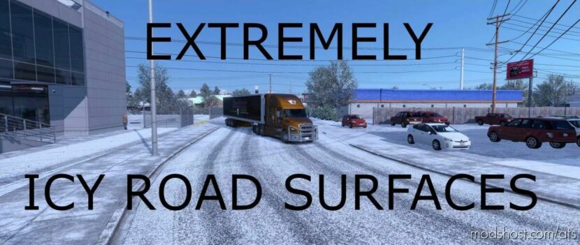 Extremely Icey Road Surfaces for American Truck Simulator