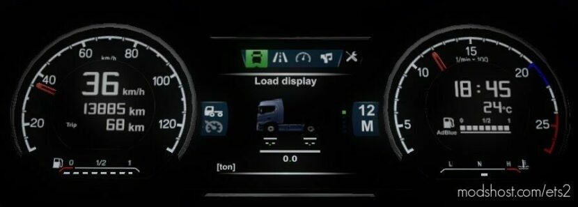 Scania 2016 S & R Dashboards v1.9.1 for Euro Truck Simulator 2