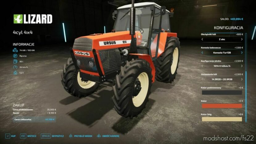 Ursus 385-1204 4CYL for Farming Simulator 22