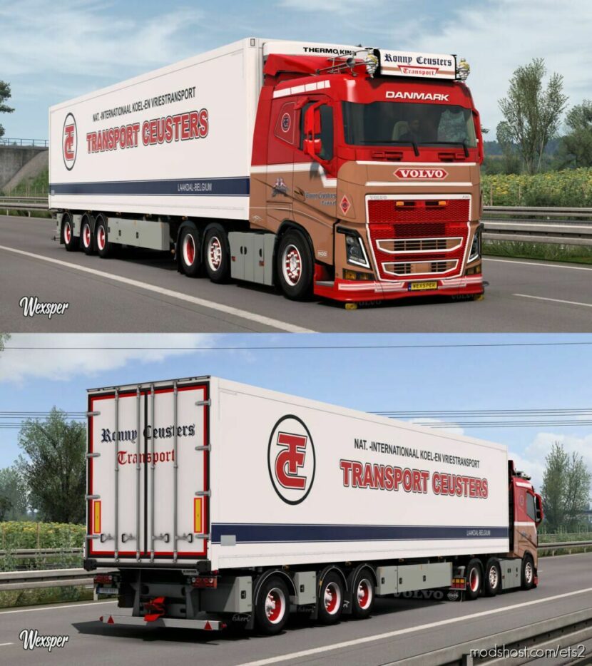 Volvo FH16 2012 Ronny Ceusters Skin Pack By Wexsper (Update) for Euro Truck Simulator 2