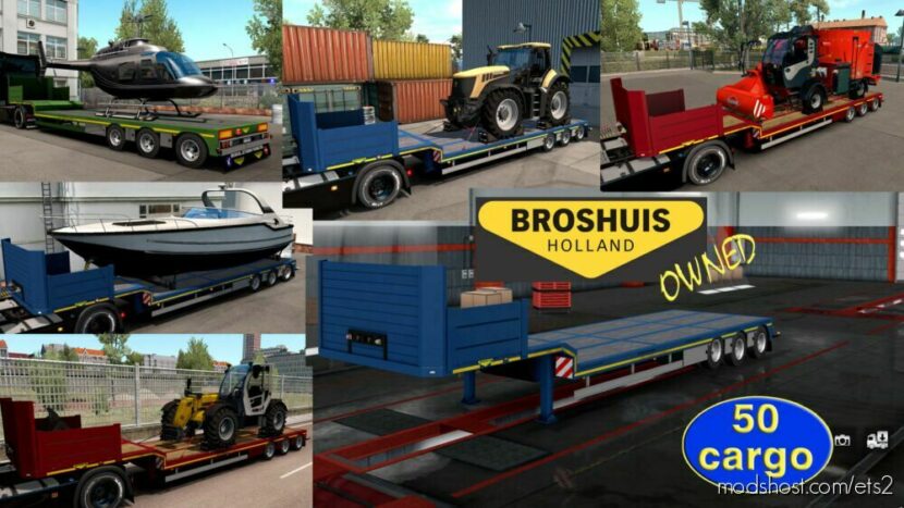 ETS2 Overweight Mod: Ownable Overweight Trailer Broshuis V1.2.10 (Featured)