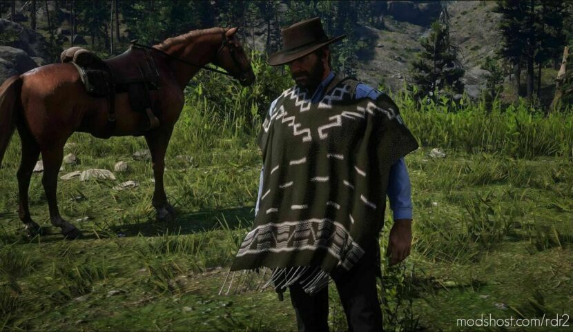 The MAN With NO Name Poncho for Red Dead Redemption 2