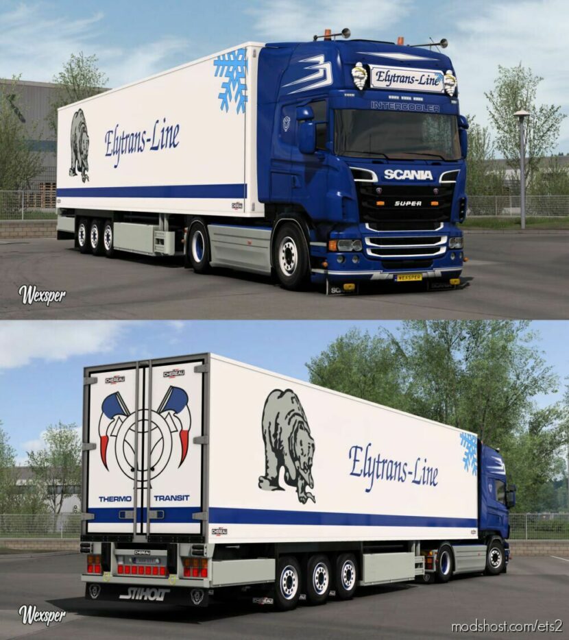 Scania RJL Elytrans-Line Skin Pack By Wexsper (Update) for Euro Truck Simulator 2