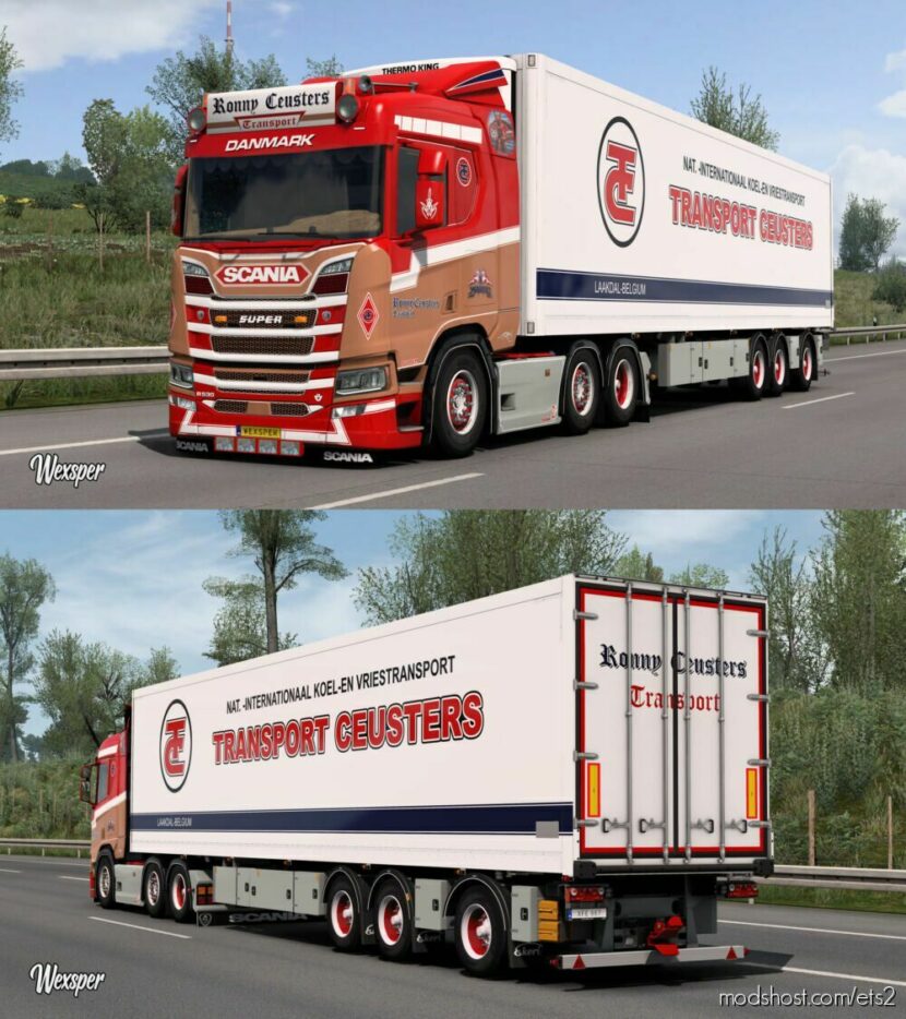 Scania R & S Ronny Ceusters Skin Pack By Wexsper (Update) for Euro Truck Simulator 2