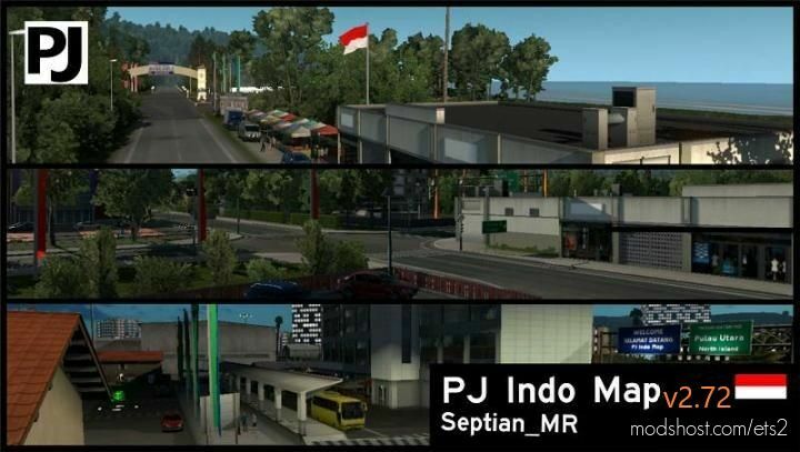 PJ INDO MAP V2.72 ETS2 1.44 for Euro Truck Simulator 2