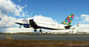 MSFS 2020 A320 Livery Mod: Jetblue “Vacations” 8K – Fenix A320 (Featured)