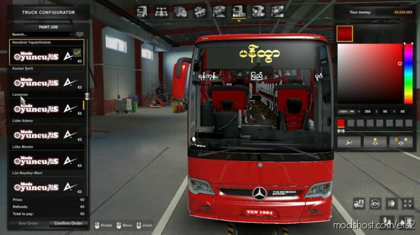 PAN Htwar MB Travego 17SHD for Euro Truck Simulator 2