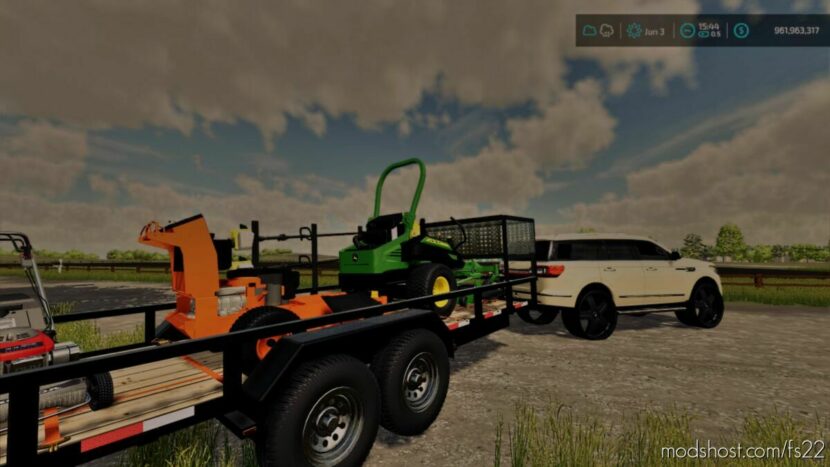 BIG TEX 24FT Lawn Care Trailer for Farming Simulator 22
