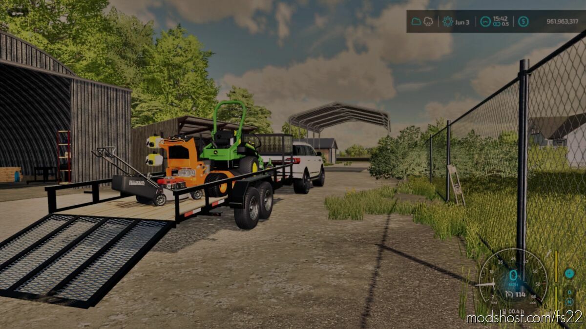 Big Tex 24ft Lawn Care Trailer Farming Simulator 22 Mod Modshost 2692