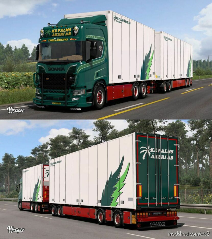 Scania R & S KE Palms Akeri AB Skin Pack By Wexsper (Update) for Euro Truck Simulator 2