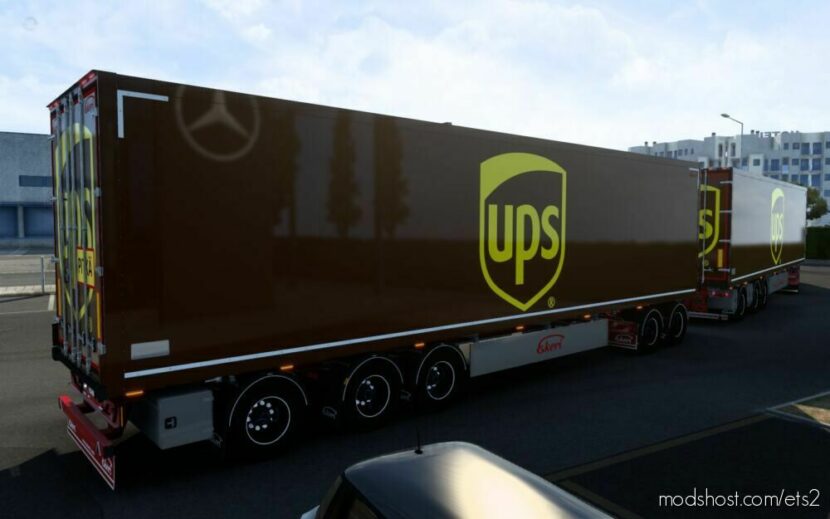 Skin Ekeri Trailers Revision By Kast UPS [1.44] for Euro Truck Simulator 2