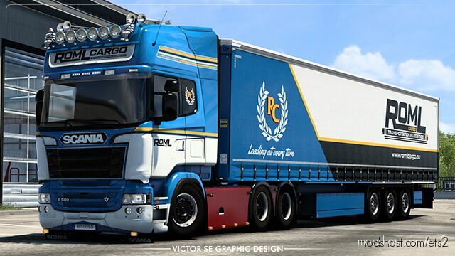 Roml Cargo 2022 Rjl’s Scania Streamline With Krone Profiliner Skins for Euro Truck Simulator 2