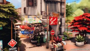 Sims 4 House Mod: Tokyo BAR And Karaoke – NO CC (Image #10)