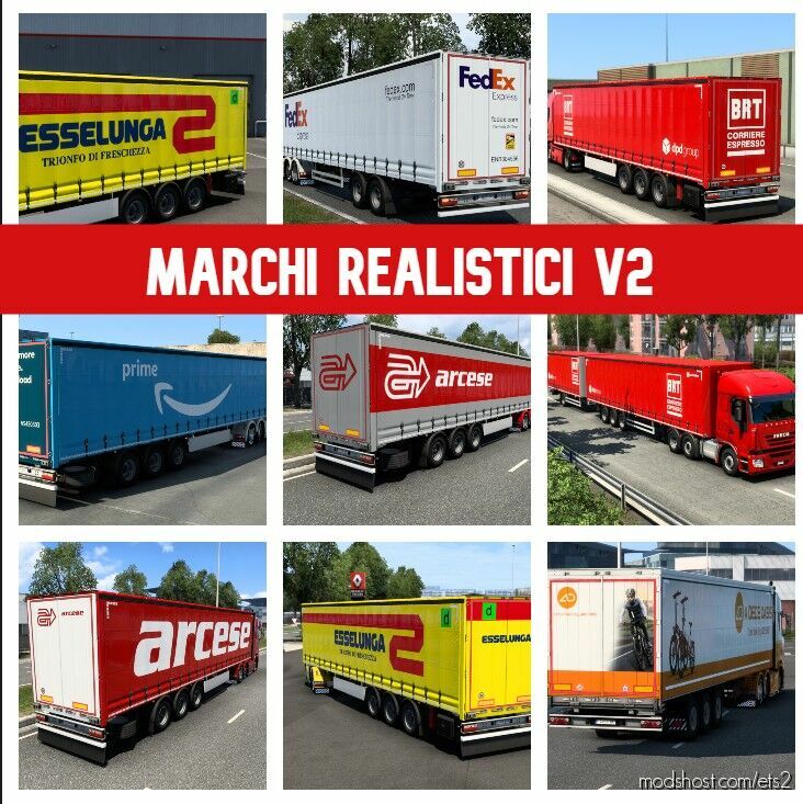 Mod Pack Skins Of Realistic Trailers V2 [1.44] for Euro Truck Simulator 2