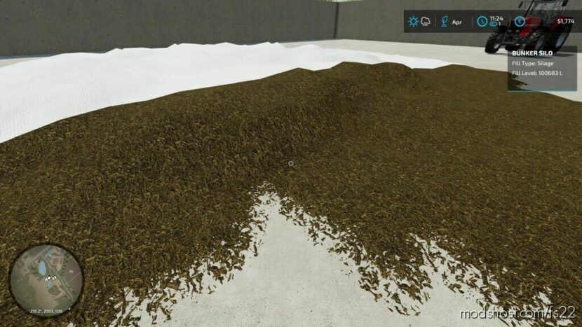 Bunker Silo HUD for Farming Simulator 22