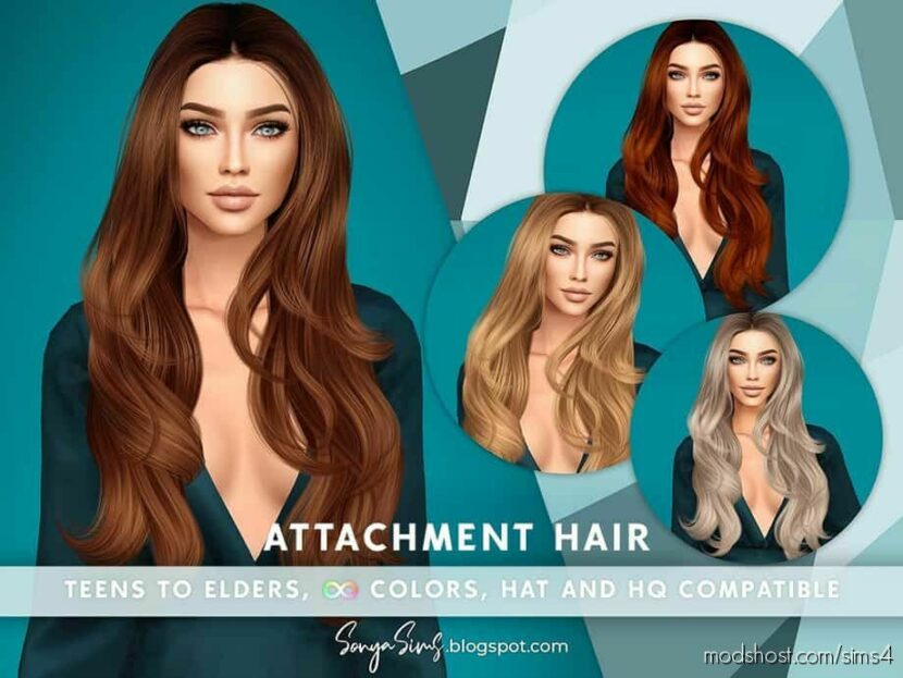 Attachment Hair for The Sims 4