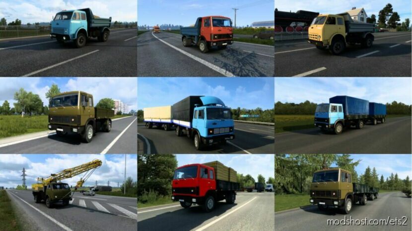 MAZ Traffic Pack V1.1 for Euro Truck Simulator 2