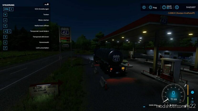 FS22 Placeable Mod: US-Gas Station (Featured)