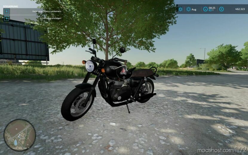 Classic Motorcycle Triumph Bonneville T120 Black for Farming Simulator 22
