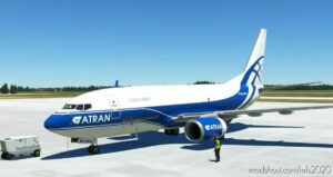 MSFS 2020 4K Livery Mod: Pmdg 737-700Bdsf Atran (2022) 4K (Image #2)