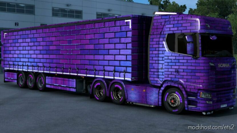 Purple Brick Wall Skin for Euro Truck Simulator 2