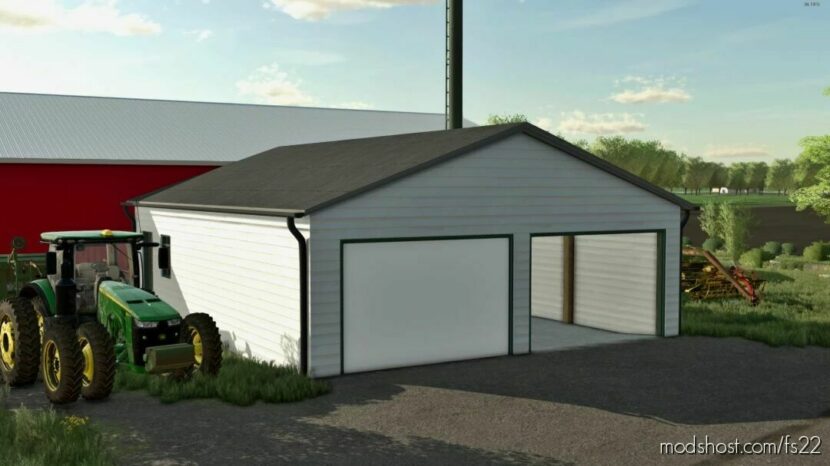 Small White Garage for Farming Simulator 22