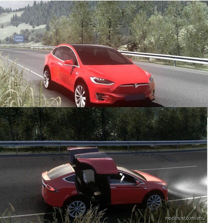 Tesla Model X Animation Doors for Euro Truck Simulator 2