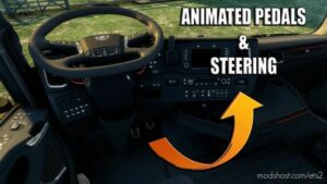 ETS2 Interior Mod: Animated Steering Wheel and Pedals v1.1 (Image #2)