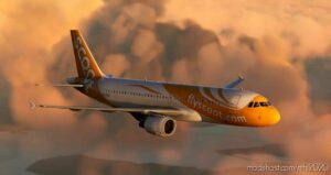 MSFS 2020 A320 Livery Mod: Fenix A320 Scoot 9V-Tre (Image #2)