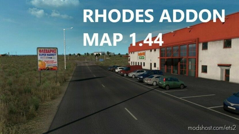 RHODES MAP ADDON V1.44 for Euro Truck Simulator 2