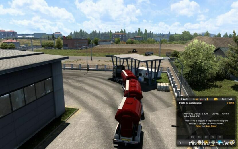 Free Fuel In The Garage [1.45] for Euro Truck Simulator 2