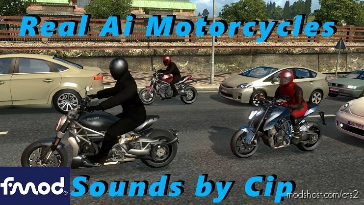 Real AI Motorcycles Sounds (Addon To Motorcycles Pack By Jazzycat V4.5) Fixed for Euro Truck Simulator 2