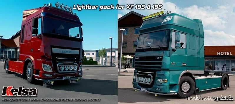 Kelsa Lightbars For DAF XF105 & 106 [1.45] for Euro Truck Simulator 2