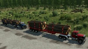 FS22 Mod: Lizard TRI Axle LOG Trailer (Image #3)