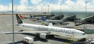 MSFS 2020 China Livery Mod: AIR China Star Alliance B-2032 Boeing777-300Er (Image #2)