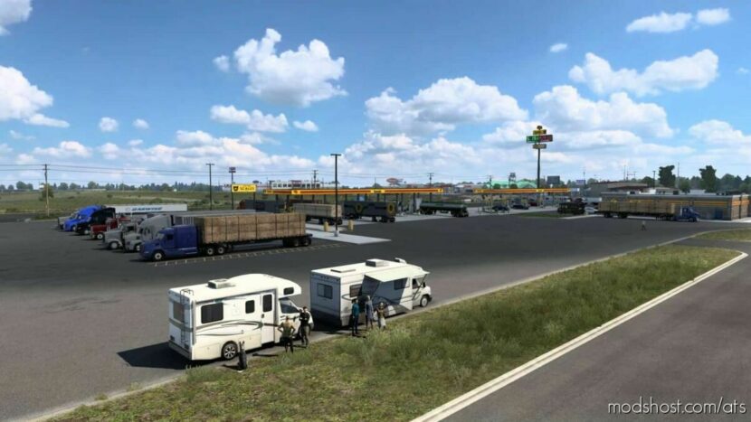 More Realistic Truck Stops V1.5.7 [1.44] for American Truck Simulator