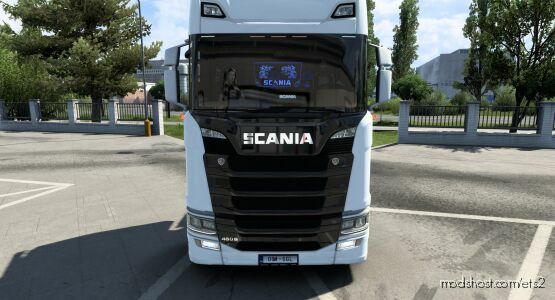 Black Beige Interior Scania S/R Eugene for Euro Truck Simulator 2