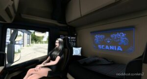 ETS2 Scania Mod: Black Beige Interior Scania S/R Eugene (Image #3)