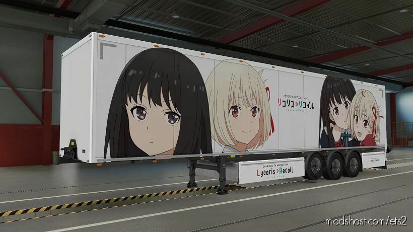 Lycoris Recoil Anime Trailer Skin for Euro Truck Simulator 2