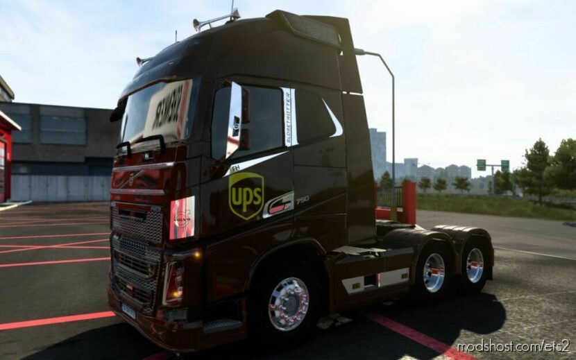 Skin Volvo FH 2012 UPS [1.45] for Euro Truck Simulator 2