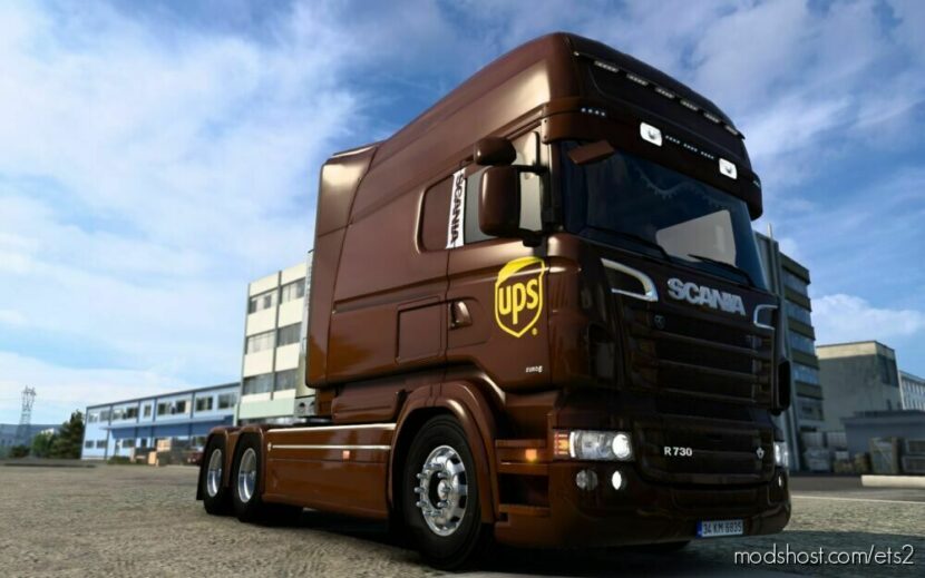 Skin Scania R RJL UPS [1.45] for Euro Truck Simulator 2