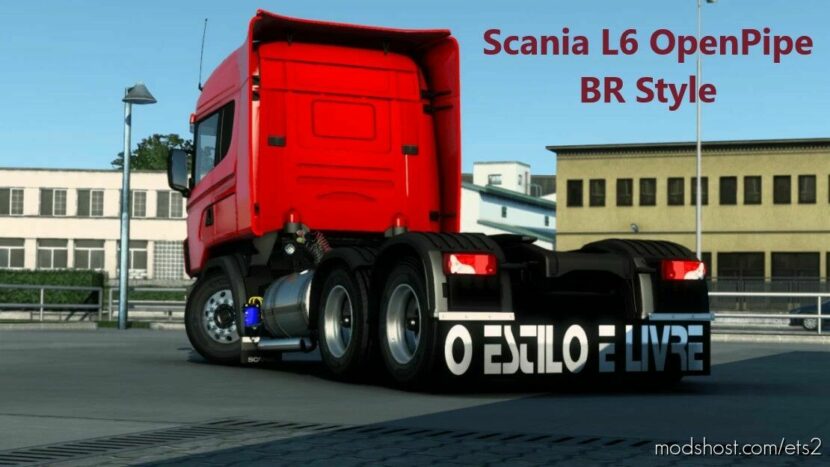 SCANIA L6 STRAIGHT PIPE BR STYLE V1.0 for Euro Truck Simulator 2