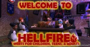 Simlish “Hellfire Club” Shirt From Stranger Things for The Sims 4