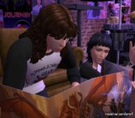 Sims 4 Clothes Mod: Simlish “Hellfire Club” Shirt From Stranger Things (Image #3)