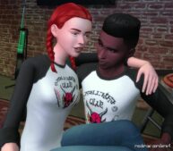 Sims 4 Clothes Mod: Simlish “Hellfire Club” Shirt From Stranger Things (Image #5)